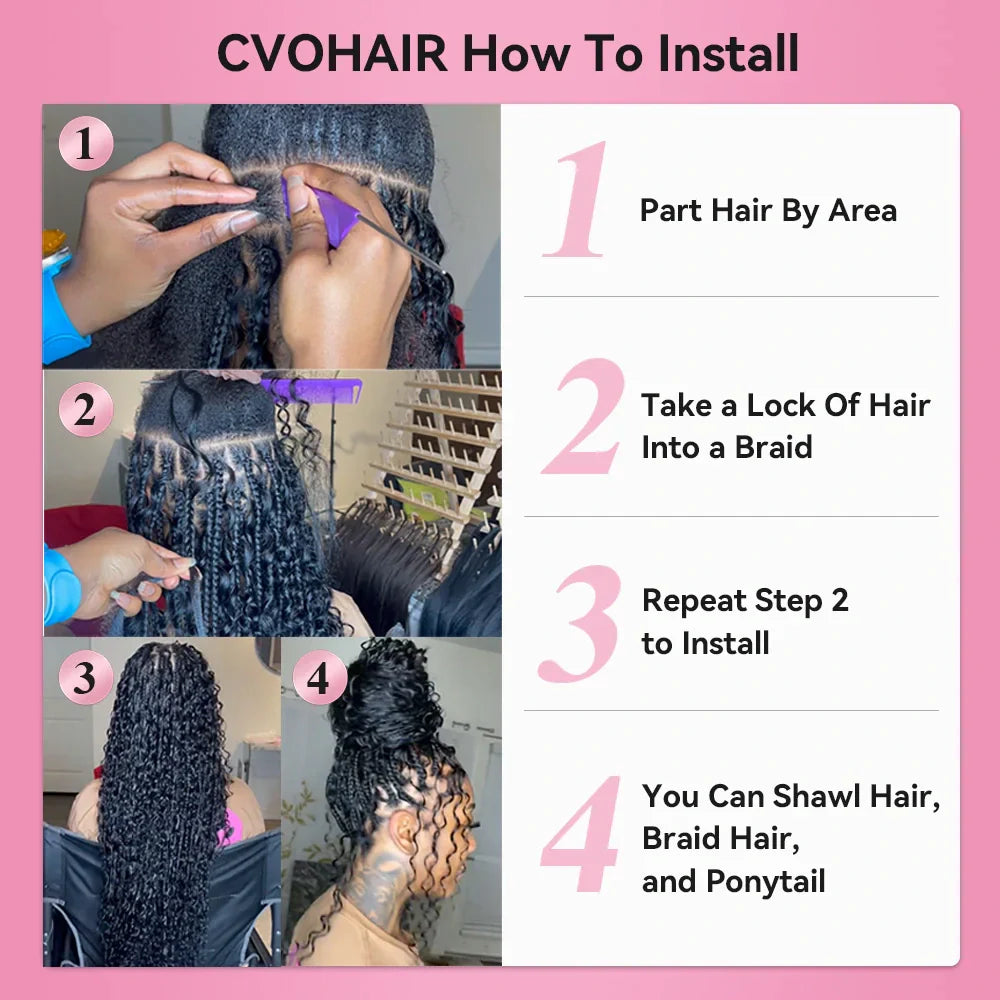#4 Wet & Wavy Human Bulk Hair For Braiding CVOHAIR