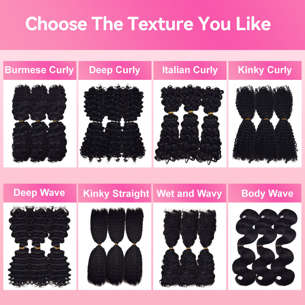 #1B SDD Boho Braids Human Hair CVOHAIR