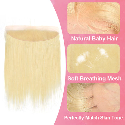 Straight #613 HD Lace Closure Human Hair Cvohair