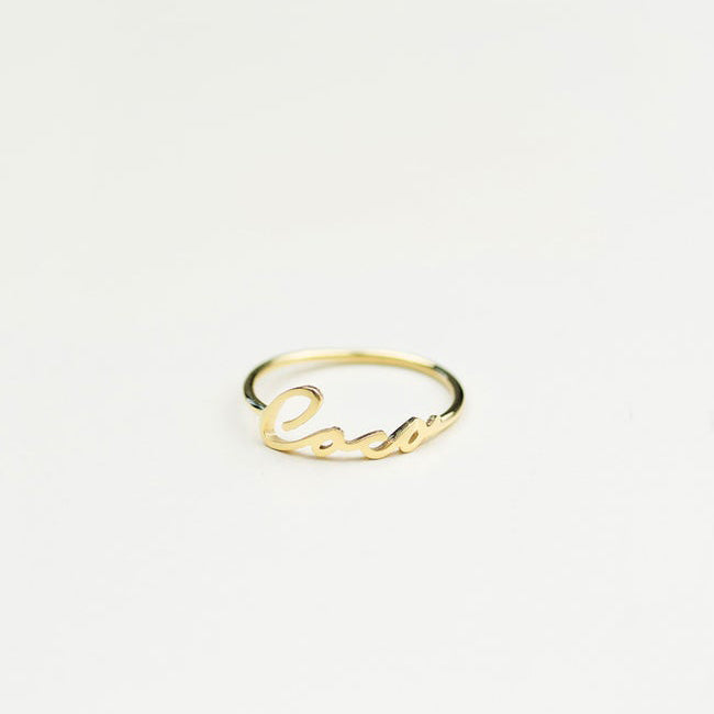 Script Name Ring in Silver Mother's Day Jewelry Gift