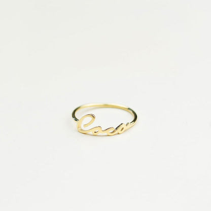 Script Name Ring in Silver Mother's Day Jewelry Gift