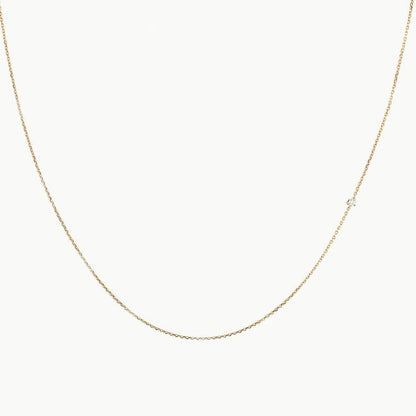 Tiny Diamond Choker with 14k Rose Gold Chain