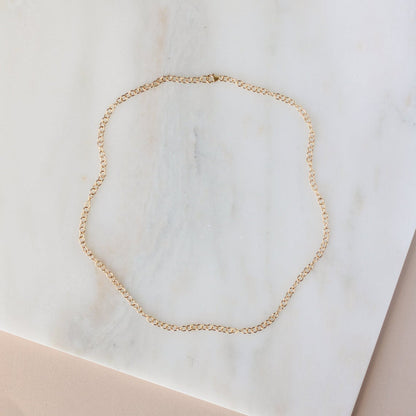 Oval Cable Link Chain Necklace in 18k Gold Vermeil