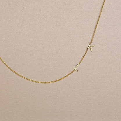 Sidewalk Letters Necklace Custom Initial Jewelry