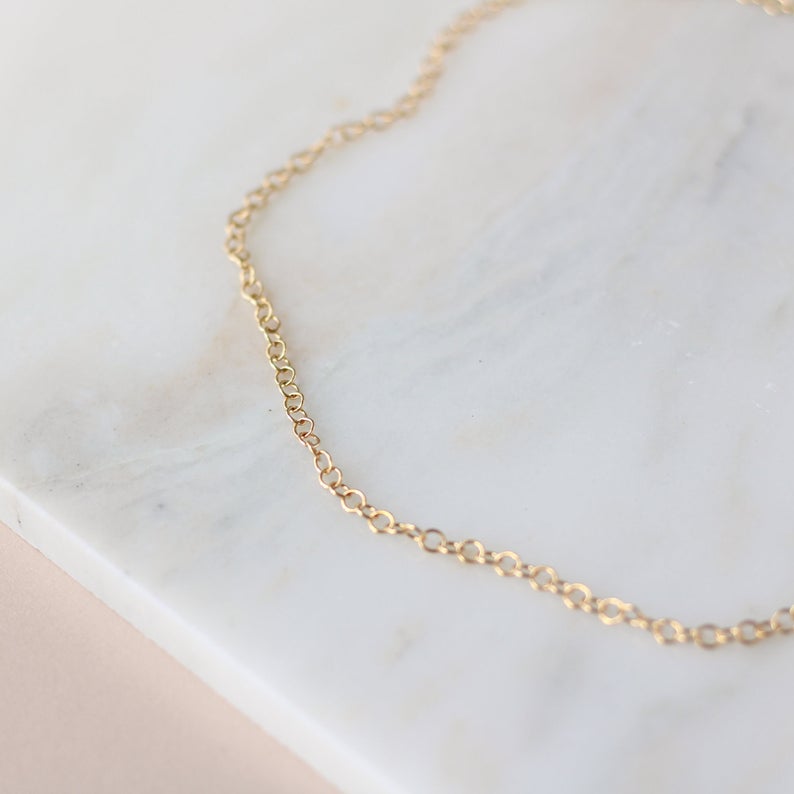 Oval Cable Link Chain Necklace in 18k Gold Vermeil
