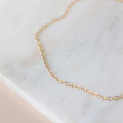 Oval Cable Link Chain Necklace in 18k Gold Vermeil