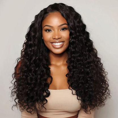 Burmese Curly HD Lace 180% Density 13*4 Full Frontal Wig  Pre Plucked 100% Human Hair CVOHAIR