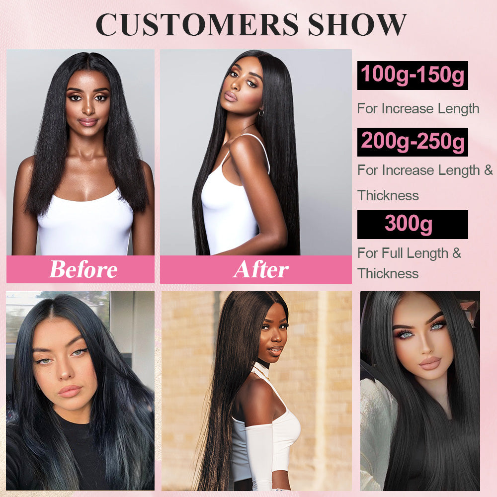 #1B Straight Tape in Hair Extensions Free Shipping Human Hair 20pcs 50g/pack Seamless Skin Weft Hair CVOHAIR