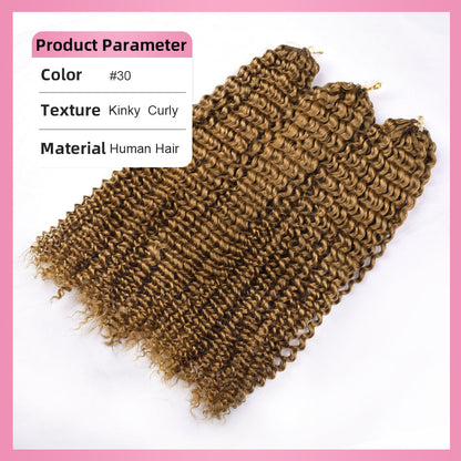 #30 Kinky Curly Crochet Human Hair Extensions CVOHAIR