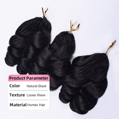 Loose Wave Crochet Human Hair Extensions CVOHAIR