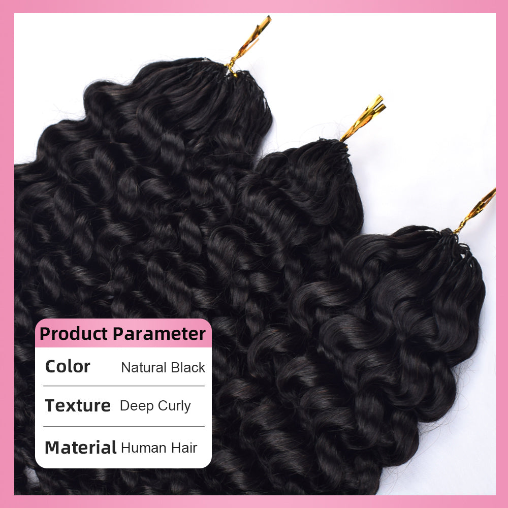 Deep Curly Crochet Human Hair Extensions CVOHAIR