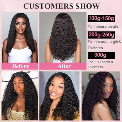 #1B Deep Curly Tape in Free Shipping Hair Extensions Human Hair 20pcs 50g/pack Seamless Skin Weft Hair CVOHAIR