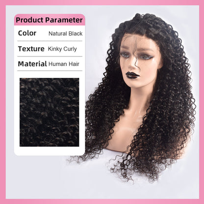 Kinky Curly HD Lace Frontal Wigs Human Hair 200% Density Pre Plucked With Baby Hair CVOHAIR