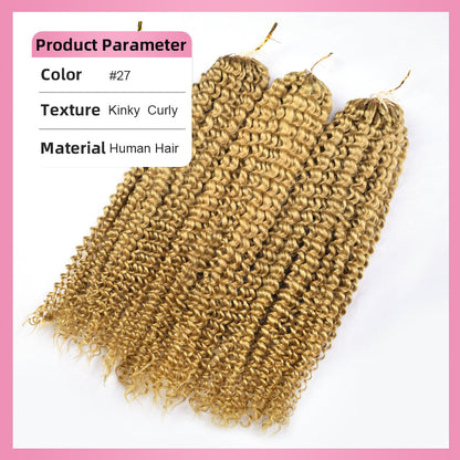 #27 Kinky Curly Crochet Human Hair Extensions CVOHAIR