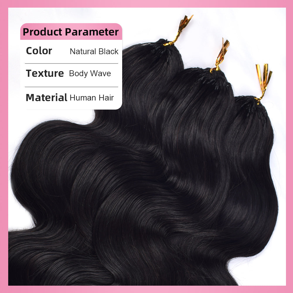 Body Wave Crochet Hair Natural Black Human Hair Extension
