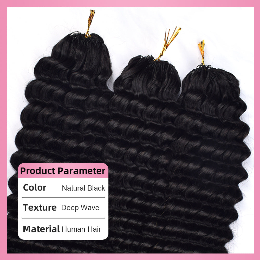 Deep Wave Crochet Human Hair Extensions CVOHAIR