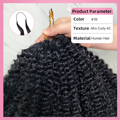 Crochet Human Hair Afro Curly 4C Hair Extensions CVOHAIR