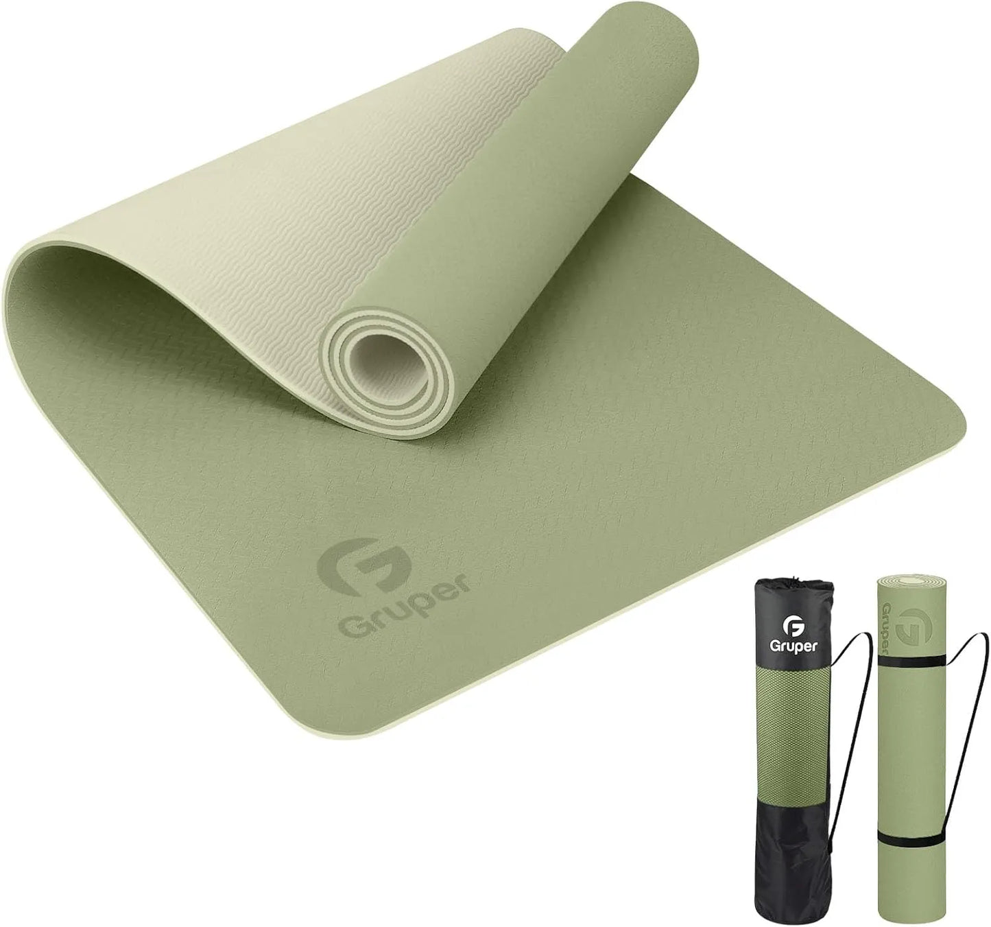 Yoga Mat Non Slip, Eco Friendly Fitness Exercise Mat with Carrying Strap,Pro Yoga Mats for Women,Workout Mats for Home, Pilates and Floor Exercises