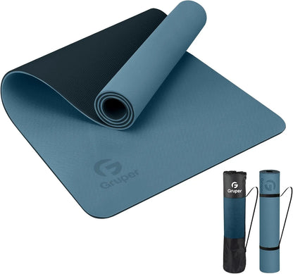 Yoga Mat Non Slip, Eco Friendly Fitness Exercise Mat with Carrying Strap,Pro Yoga Mats for Women,Workout Mats for Home, Pilates and Floor Exercises