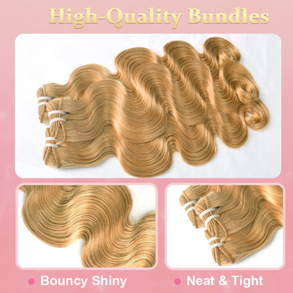 #27 Body Wave 10A Bundles Virgin Hair 100% Unprocessed Weave Human Hair Double Weft CVOHAIR