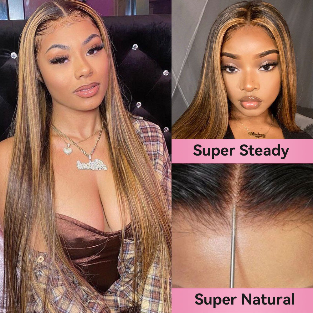 #4/27 Super Double Drawn 13*4 HD Lace Frontal Luxury Wig With Baby Hair CVOHAIR