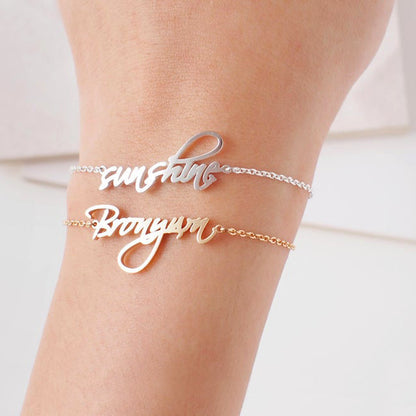 18k Rose Gold Vermeil Handwriting Name Bracelet