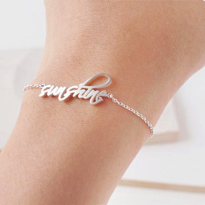 18k Rose Gold Vermeil Handwriting Name Bracelet