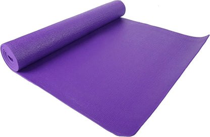 Fitvids All Purpose 1/4-Inch High Density Anti-Tear Exercise Yoga Mat with Carrying Strap, Multiple Colors