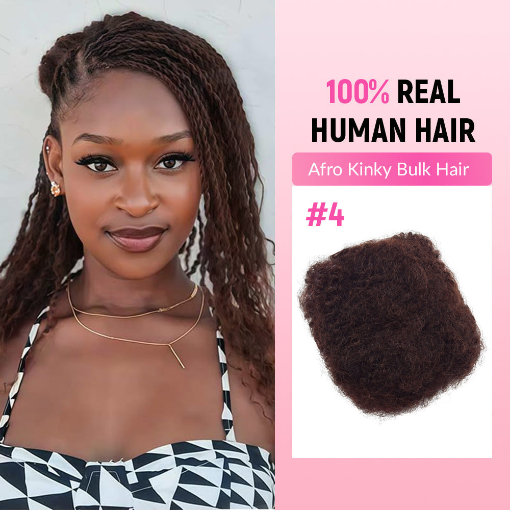 Afro Kinky  Bulk Human Hair CVOHAIR