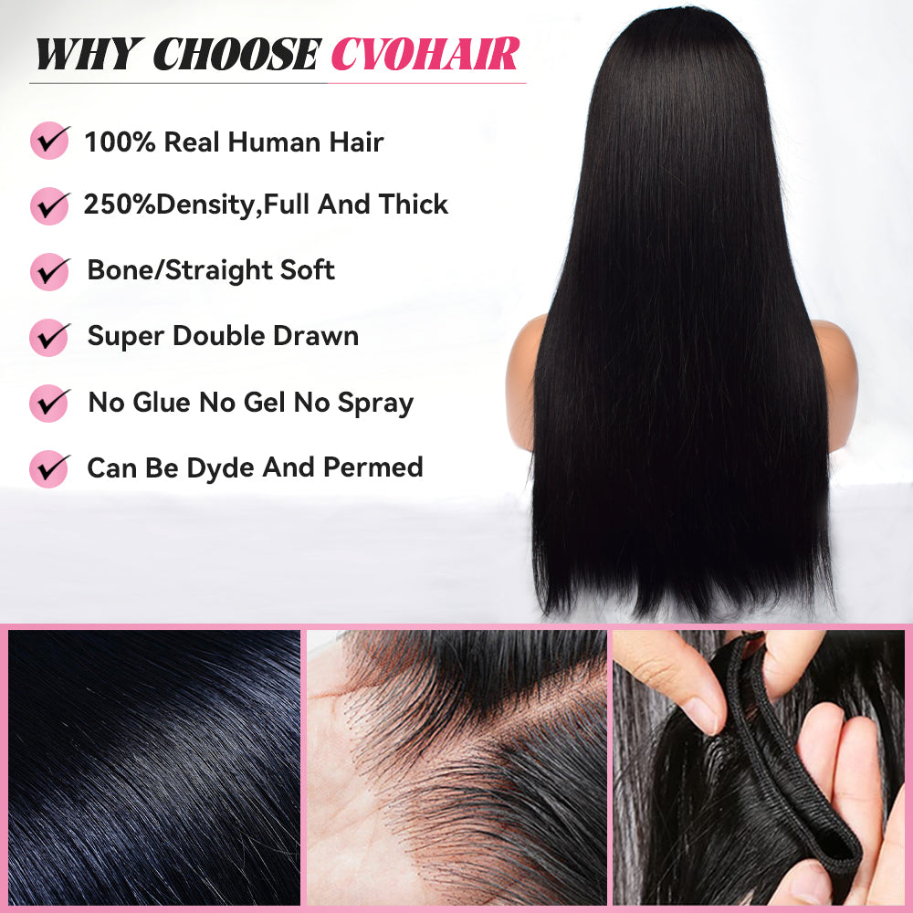 SDD Vietnam Bone Staright 4*4 Transparent Lace 10-20inch CVOHAIR
