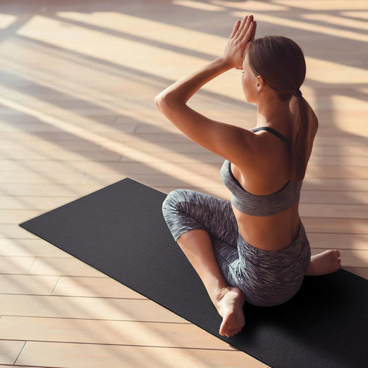 Fitvids All Purpose 1/4-Inch High Density Anti-Tear Exercise Yoga Mat with Carrying Strap, Multiple Colors