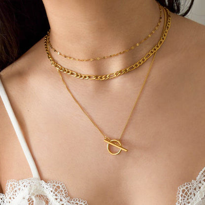 5 mm Figaro Chain Women's Necklace in Gold and Silver