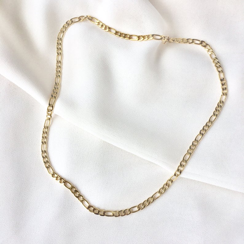 5 mm Figaro Chain Women's Necklace in Gold and Silver
