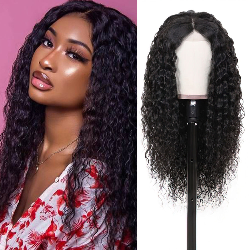 #1B Italian Curly HD Lace Front Wigs Human Hair 180% Density Transparent Lace Frontal Wigs Pre Plucked With Baby Hair CVOHAIR
