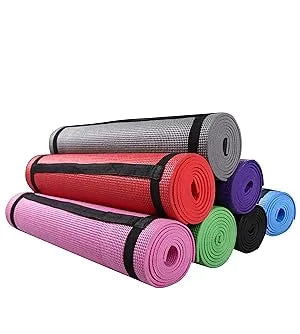 Fitvids All Purpose 1/4-Inch High Density Anti-Tear Exercise Yoga Mat with Carrying Strap, Multiple Colors