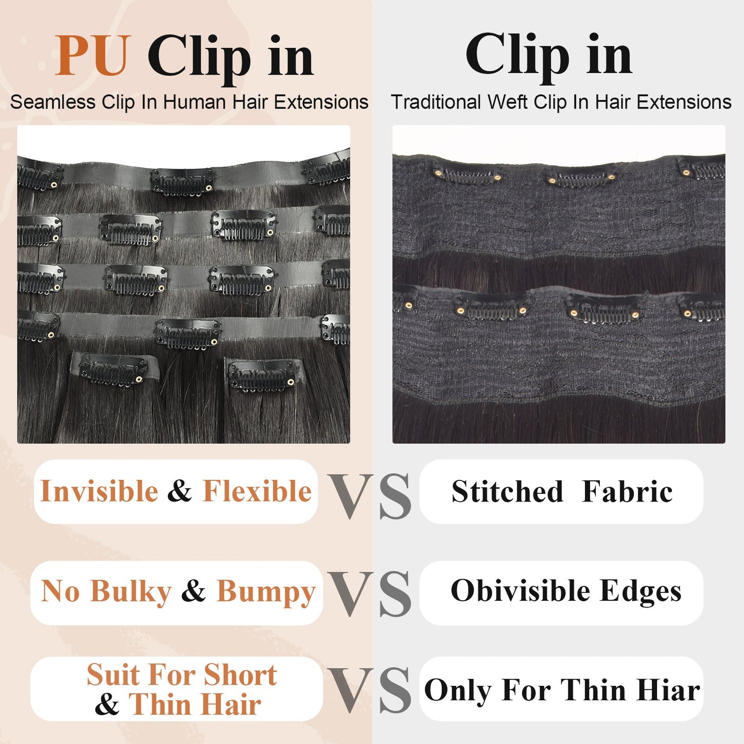 #1B 6Pcs Deep Curly Flash Sale Free Shipping PU Seamless Clip ins Hair Extensions Real Human Hair 120G CVOHAIR