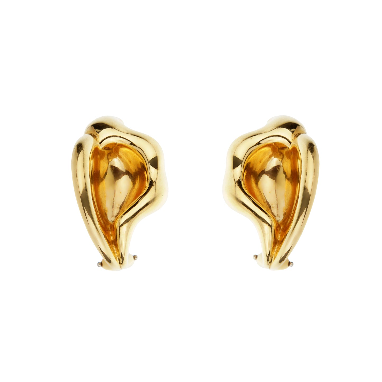 tifthtfany & Co Calla Lily 18k Yellow Gold Vintage Earrings