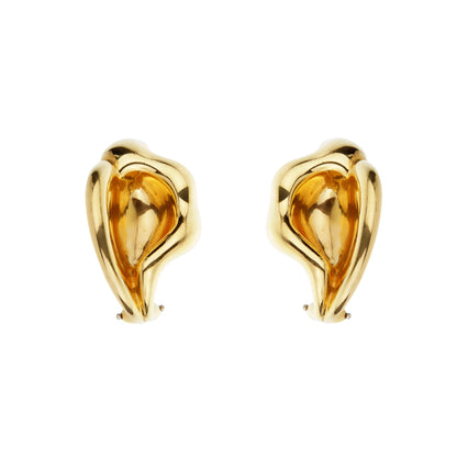 tifthtfany & Co Calla Lily 18k Yellow Gold Vintage Earrings