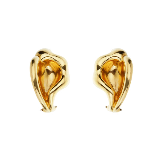 tifthtfany & Co Calla Lily 18k Yellow Gold Vintage Earrings