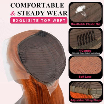 #350 Straight HD Lace Front Wigs Human Hair 200% Density Transparent Lace Frontal Wigs Pre Plucked With Baby Hair CVOHAIR