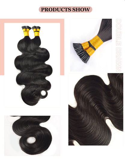 Body Wave I Tip Free Shipping Hair Extensions 100% Real Human Hair 100g CVOHAIR