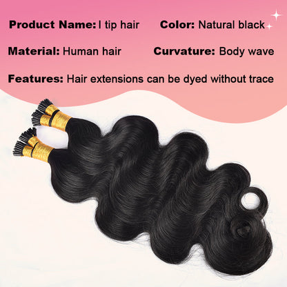 Body Wave I Tip Free Shipping Hair Extensions 100% Real Human Hair 100g CVOHAIR