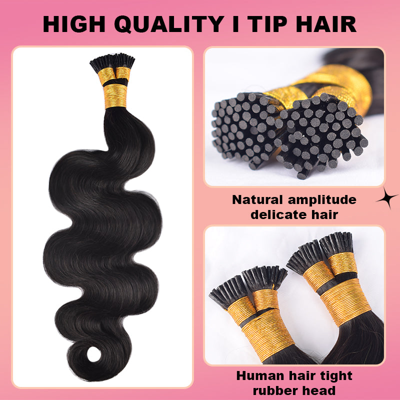 Body Wave I Tip Free Shipping Hair Extensions 100% Real Human Hair 100g CVOHAIR