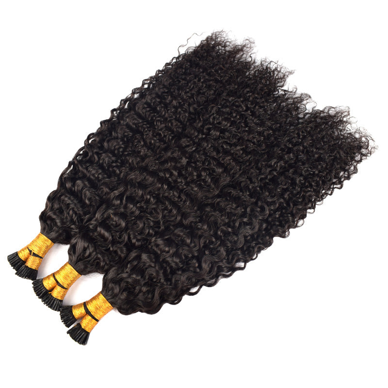 Deep Curly I Tip Free Shipping Hair Extensions 100% Real Human Hair 100g CVOHAIR