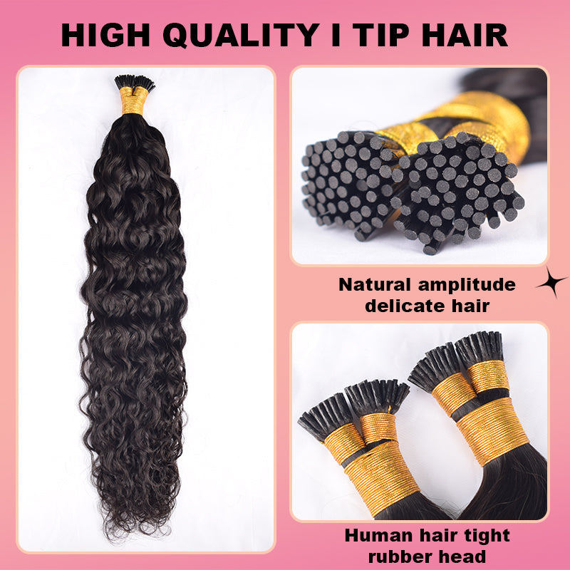 Italian Curly I Tip Free Shipping Hair Extensions 100% Real Human Hair 100g CVOHAIR