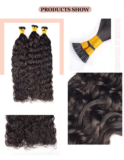 Italian Curly I Tip Free Shipping Hair Extensions 100% Real Human Hair 100g CVOHAIR
