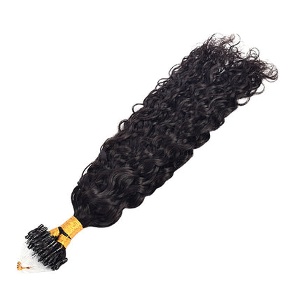 Natural Black Italian Curly Free Shipping Mirco Ring Hair Extension 100% Real Human Hair CVOHAIR