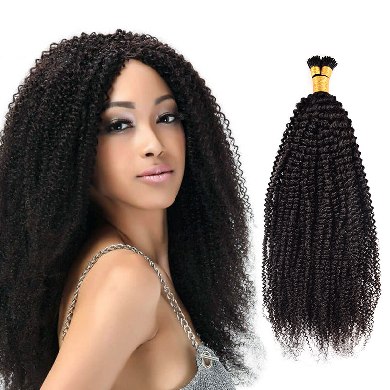 Kinky Curly I Tip Free Shipping Hair Extensions 100% Real Human Hair 100g CVOHAIR