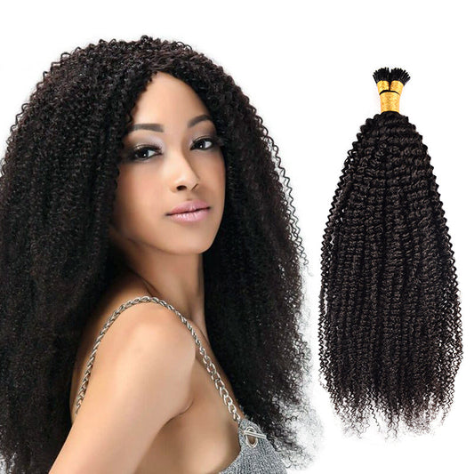 Kinky Curly I Tip Free Shipping Hair Extensions 100% Real Human Hair 100g CVOHAIR