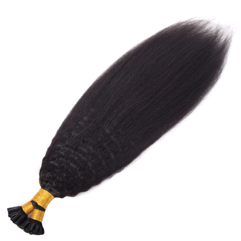 Kinky Straight U-Tip Hair Extensions Free Shipping 100% Real Human Hair 100g CVOHAIR